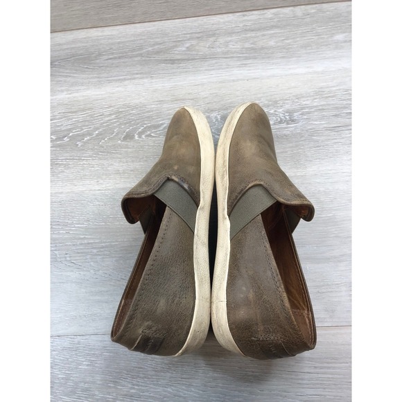 FRYE Men\'s Company Slip On Sneakers Taupe‎ Leather Distressed 9 Casual Shoes main image 9